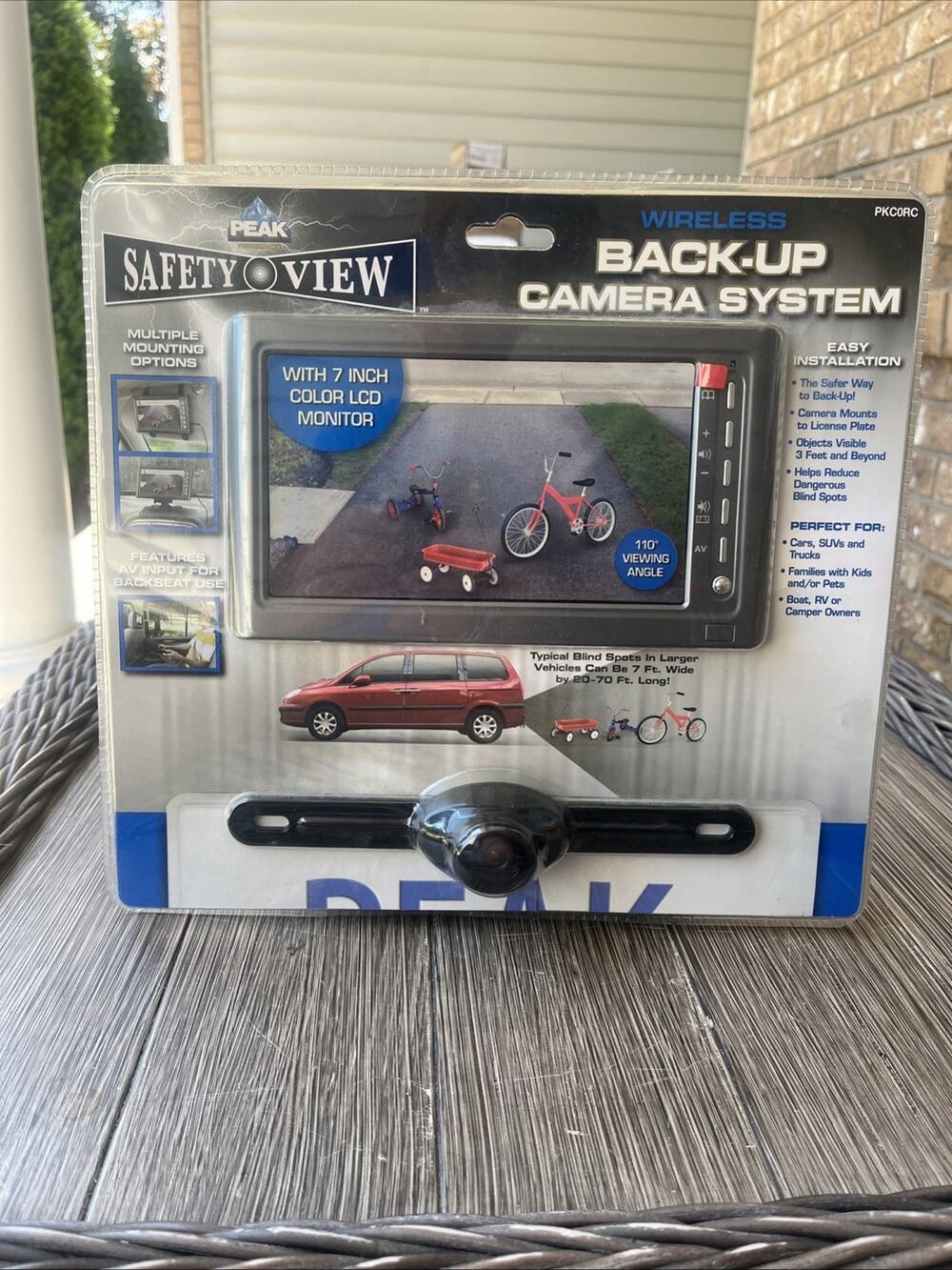 Peak Performance Wireless Back Up Camera System 7" Color LCD Monitor PKC0RC NEW
